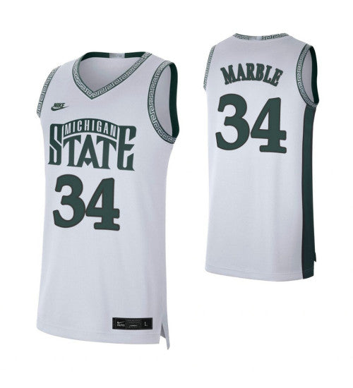 Michigan State Spartans 34 Julius Marble White College Basketball Jersey 2985 | Stitched Jersey RTJS 8763