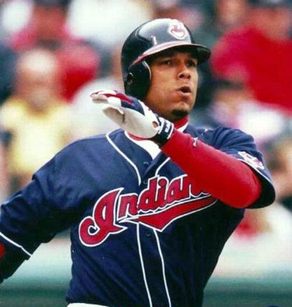 Cleveland Indians David Justice MLB jersey front view