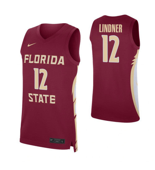 Florida State Seminoles Justin Lindner College Basketball Jersey Garnet | Stitched Jersey RTJS 4479
