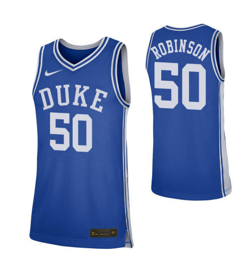Duke Blue Devils 50 Justin Robinson Royal College Basketball Jersey 7067 | Stitched Jersey RTJS 4681