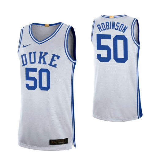 Duke Blue Devils 50 Justin Robinson Limited College Basketball Jersey White | Stitched Jersey RTJS 4645