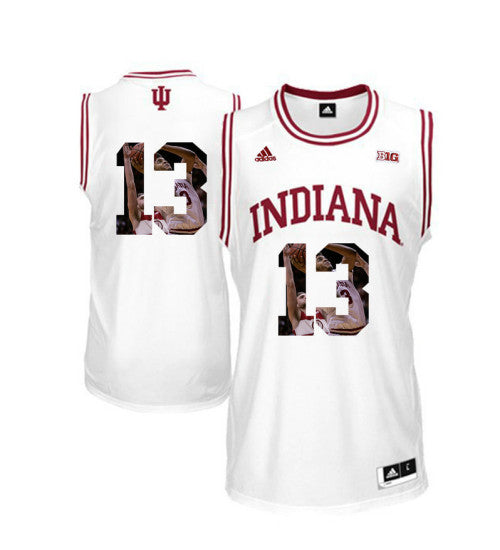Indiana Hoosiers 13 Juwan Morgan College Basketball Jersey White 1721 stitched retro jersey
