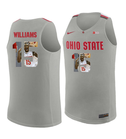 Ohio State Buckeyes 15 Kam Williams College Basketball Jersey Gray 3984 | Stitched Jersey RTJS 7764