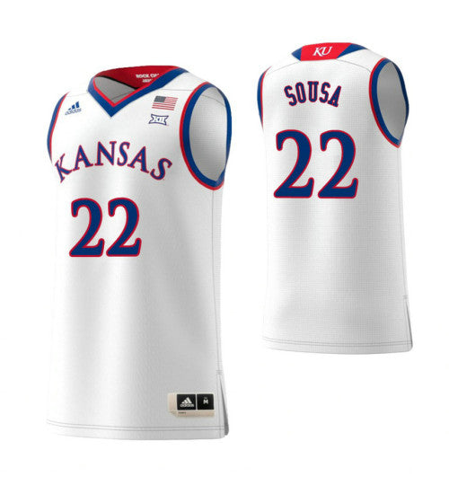 Kansas Jayhawks 22 Silvio De Sousa College Basketball Jersey White 7905 | Stitched Jersey RTJS 3843