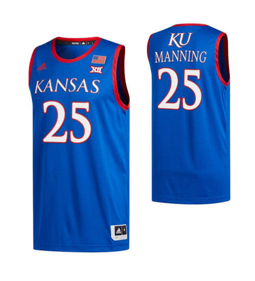 Danny Manning Kansas Jayhawks Royal College Basketball Jersey | Stitched Jersey RTJS 4970