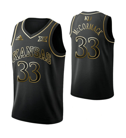 Kansas Jayhawks 33 David Mccormack Black College Basketball Jersey | Stitched Jersey RTJS 3814