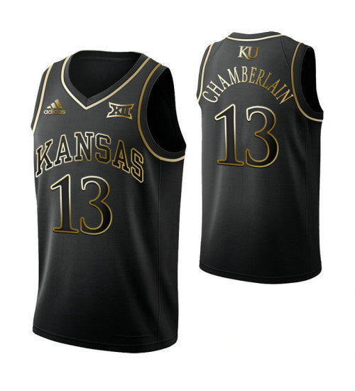 Kansas Jayhawks 13 Wilt Chamberlain Black College Basketball Jersey | Stitched Jersey RTJS 3885
