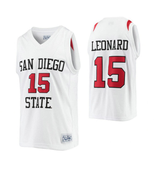 Kawhi Leonard San Diego State Aztecs White College Basketball Jersey Alumni Limited stitched retro jersey