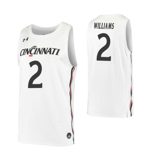 Keith Williams College Basketball Jersey White Cincinnati Bearcats | Stitched Jersey RTJS 3678
