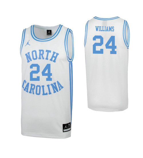 North Carolina Tar Heels Kenny Williams Special College Basketball Jersey White | Stitched Jersey RTJS 7936