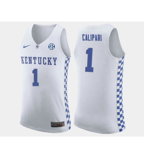 Kentucky Wildcats 1 John Calipari White Home College Basketball Jersey | Stitched Jersey RTJS 3665