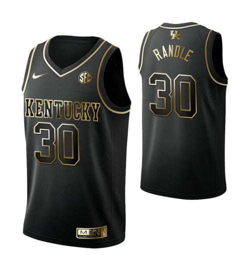 Kentucky Wildcats 30 Julius Randle Black College Basketball Jersey stitched retro jersey