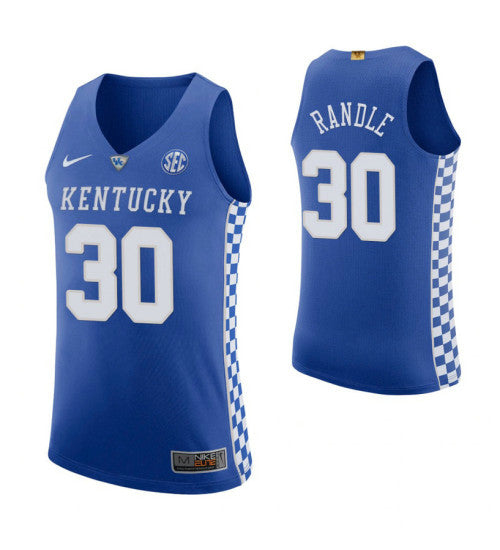 Kentucky Wildcats 30 Julius Randle Royal College Basketball Jersey stitched retro jersey