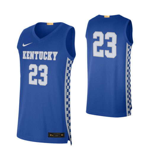 Kentucky Wildcats 23 Limited College Basketball Jersey Royal stitched retro jersey