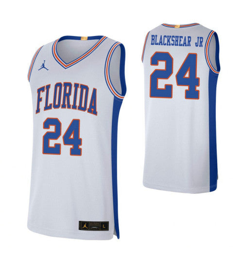 Florida Gators 24 Kerry Blackshear Jr Retro Limited College Basketball Jersey White stitched retro jersey