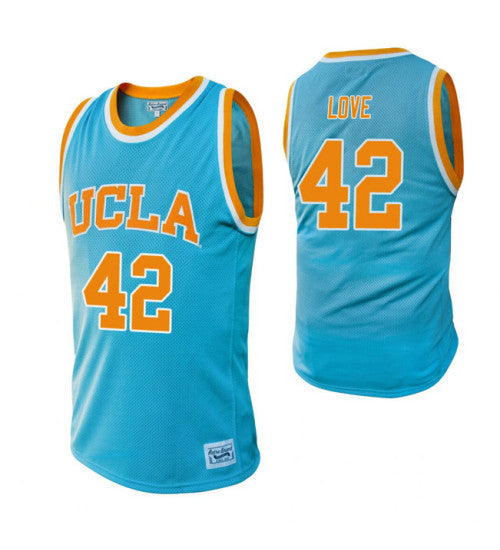 UCLA Bruins Kevin Love #42 Blue stitched throwback college basketball jersey