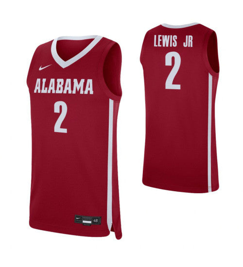 Alabama Crimson Tide 2 Kira Lewis Jr Crimson College Basketball Jersey | Stitched Jersey RTJS 5811