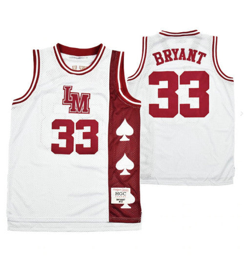 Lower Merion Kobe Bryant 33 Aces Alternate High School Basketball College Basketball Jersey White stitched retro jersey