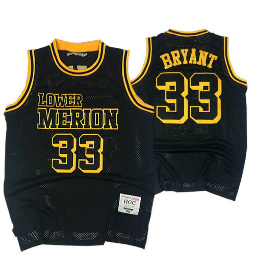 Lower Merion Kobe Bryant 33 City High School Basketball College Basketball Jersey Black stitched retro jersey