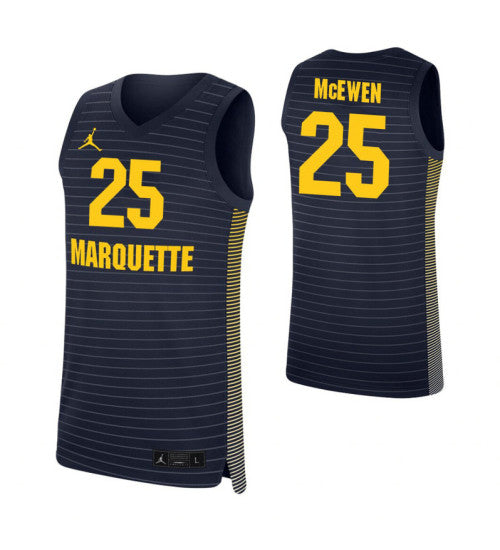Marquette Golden Eagles Koby Mcewen College Basketball Jersey Navy | Stitched Jersey RTJS 9093