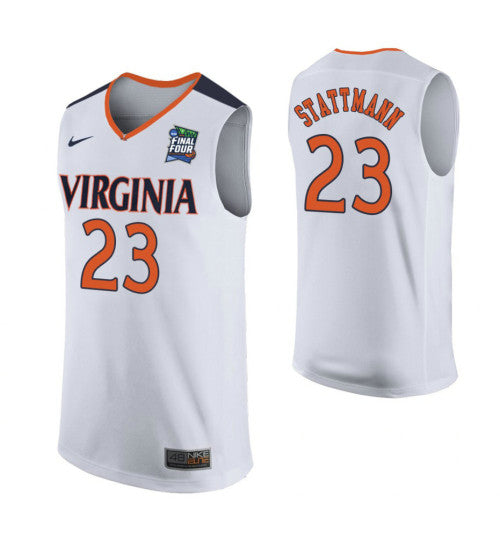 Virginia Cavaliers 23 Kody Stattmann White College Basketball Jersey | Stitched Jersey RTJS 6221