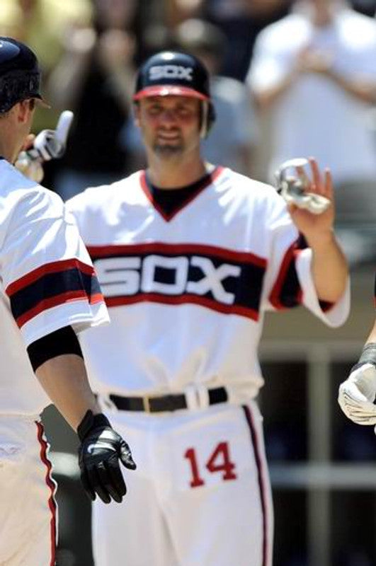 Chicago White Sox Paul Konerko 1980s MLB jersey front view