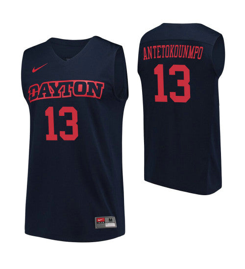 Dayton Flyers 13 Kostas Antetokounmpo College Basketball Jersey Navy | Stitched Jersey RTJS 4888