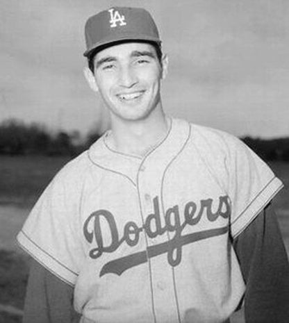 Sandy Koufax Brooklyn Dodgers 1955 Cooperstown Away Baseball Stitched Jersey jersey front view