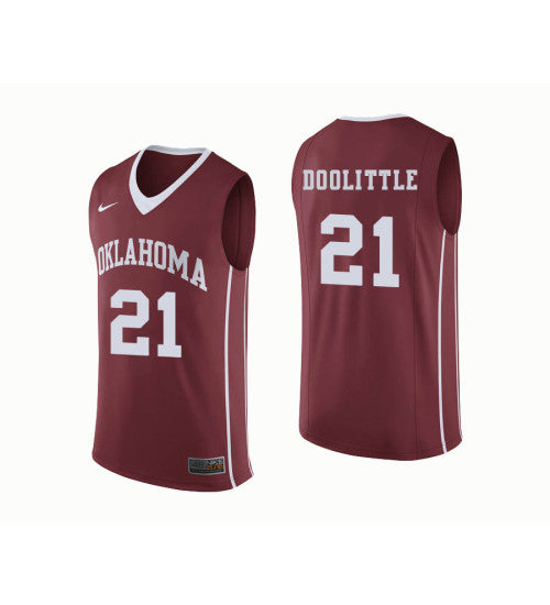 Oklahoma Sooners 21 Kristian Doolittle College Basketball Jersey Crimson | Stitched Jersey RTJS 7648