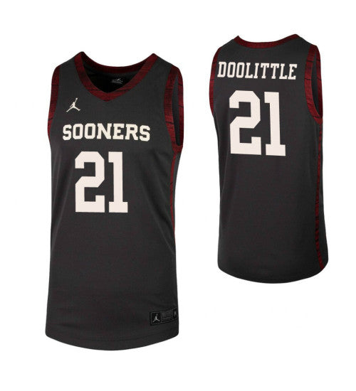 Kristian Doolittle College Basketball Jersey Anthracite Oklahoma Sooners | Stitched Jersey RTJS 3547