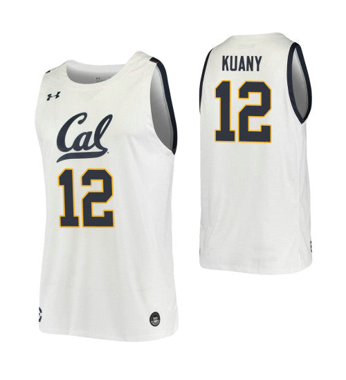 Kuany Kuany College Basketball Jersey White California Golden Bears stitched retro jersey