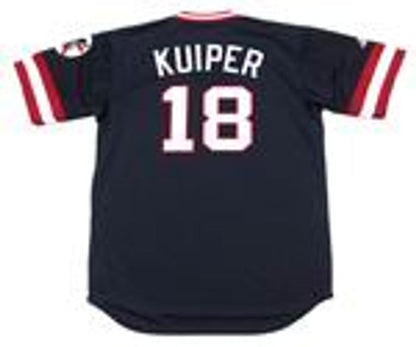 Cleveland Indians Duane Kuiper Cooperstown MLB jersey front view