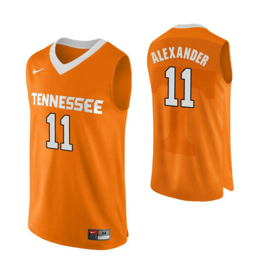 Tennessee Volunteers 11 Kyle Alexander Performace College Basketball Jersey Orange | Stitched Jersey RTJS 6997