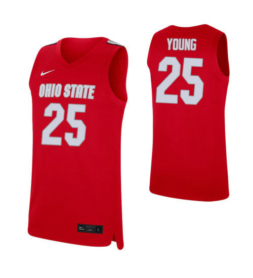 Ohio State Buckeyes #25 Kyle Young Scarlet College Basketball Jersey stitched college jersey