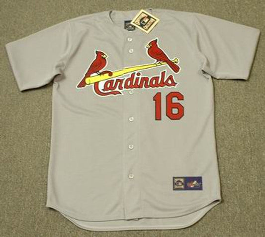 Ray Lankford St Louis Cardinals 1992 Cooperstown Throwback Away Stitched Jersey jersey front view