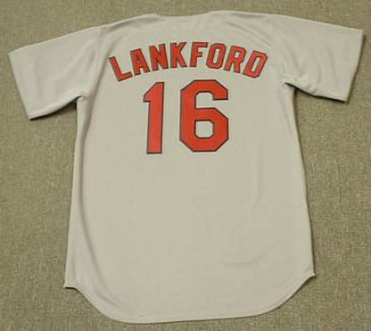 Ray Lankford St Louis Cardinals 1992 Cooperstown Throwback Away Stitched Jersey jersey front view