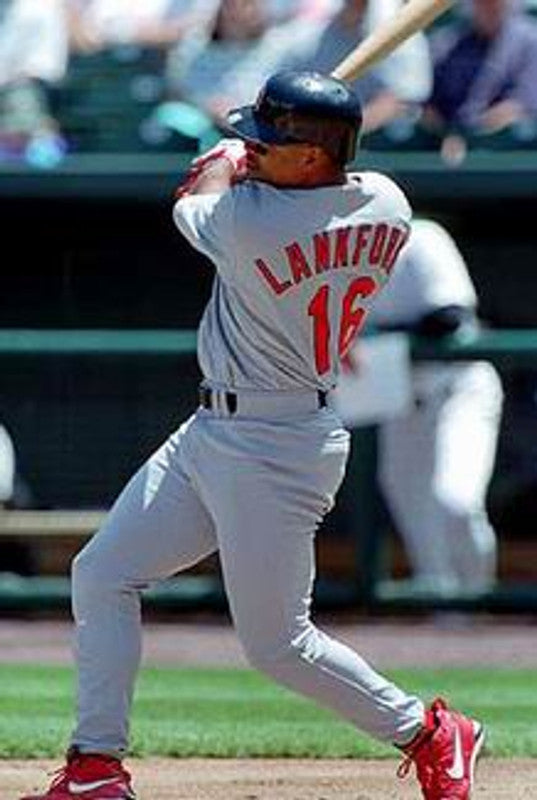 Ray Lankford St Louis Cardinals 1992 Cooperstown Throwback Away Stitched Jersey jersey front view