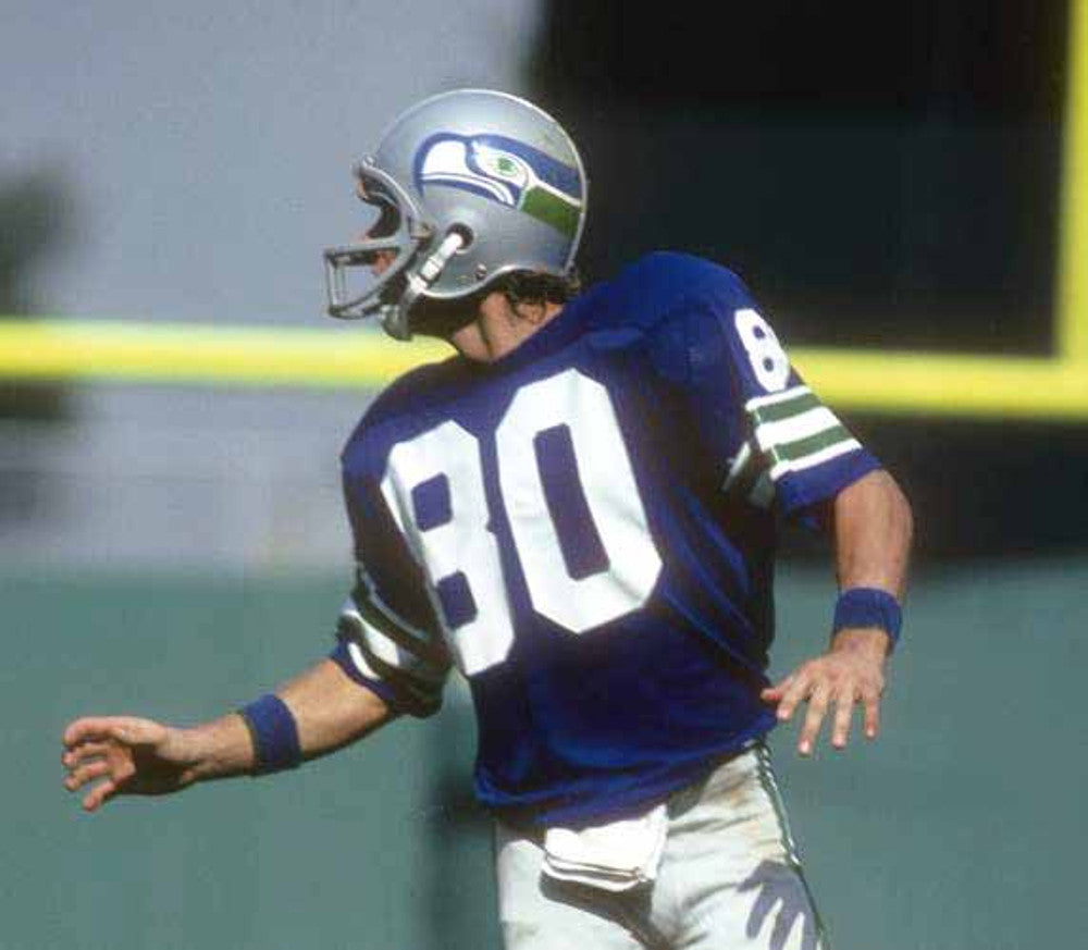Seattle Seahawks 1970s Name Number NFL jersey front view