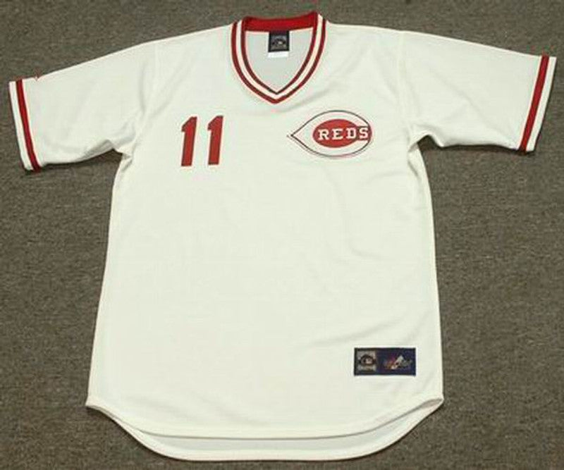 Cincinnati Reds Barry Larkin Cooperstown MLB jersey front view