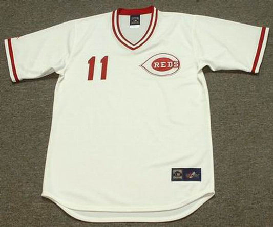 Cincinnati Reds Barry Larkin Cooperstown MLB jersey front view