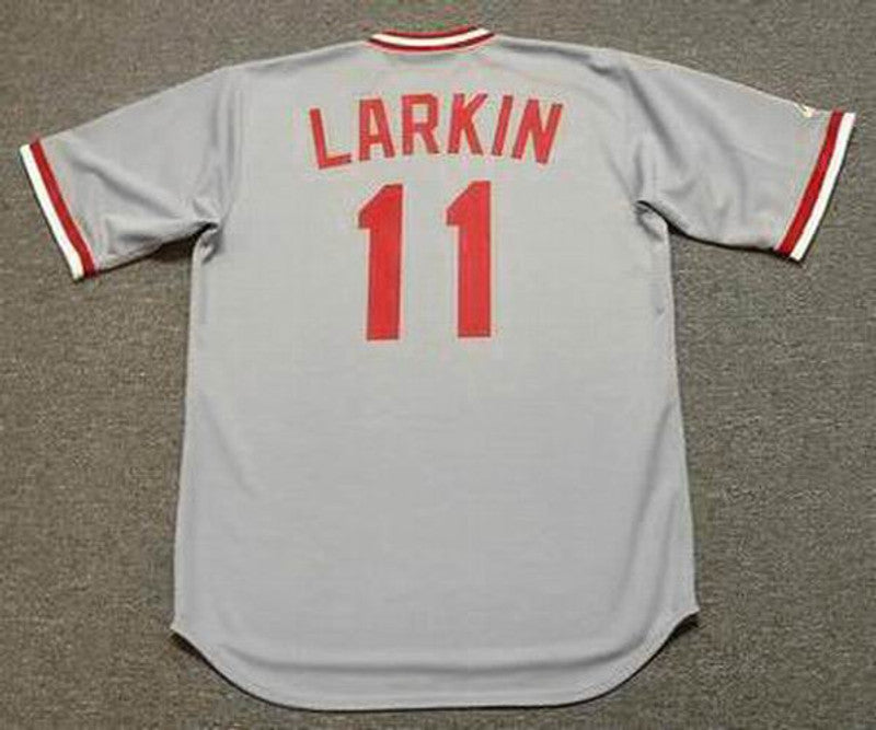Cincinnati Reds Barry Larkin Cooperstown MLB jersey front view