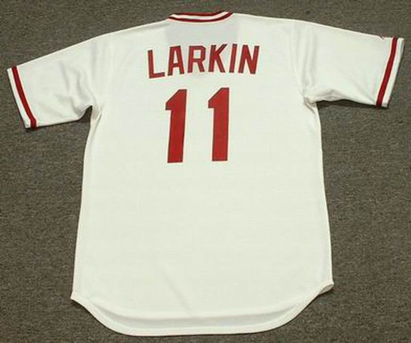 Cincinnati Reds Barry Larkin Cooperstown MLB jersey front view