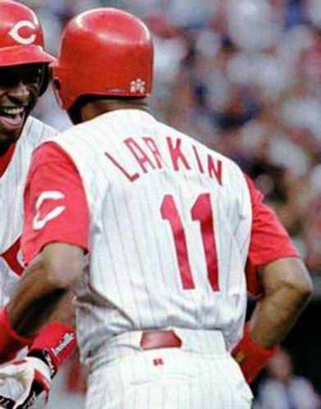 Cincinnati Reds Barry Larkin MLB jersey front view