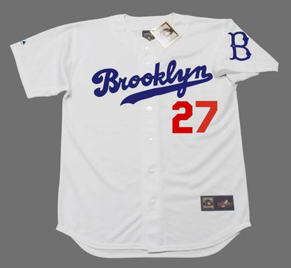 Tommy Lasorda Brooklyn Dodgers Cooperstown Throwback Baseball Jersey jersey front view