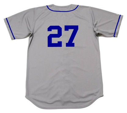 Tommy Lasorda Brooklyn Dodgers 1955 Cooperstown Away Baseball Stitched Jersey jersey front view