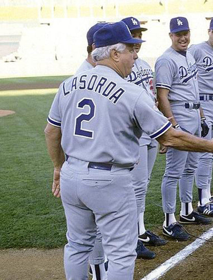 TL LAD 1981 Away Baseball Throwback Stitched Jersey, Vintage Baseball Jersey, Retro Sewn Jersey