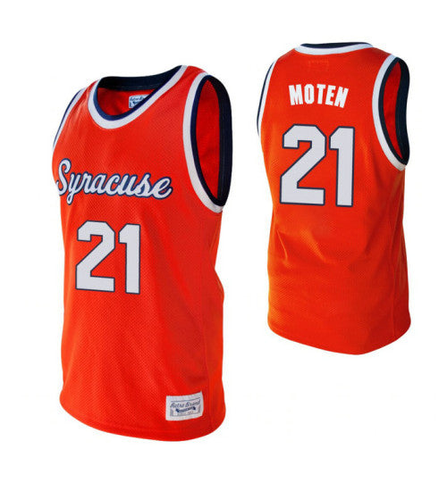 Syracuse Lawrence Moten Syracuse Lawrence Moten Jersey #21 Orange stitched throwback college basketball jersey