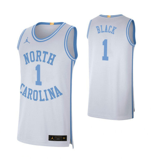 North Carolina Tar Heels 1 Leaky Black White College Basketball Jersey | Stitched Jersey RTJS 8152