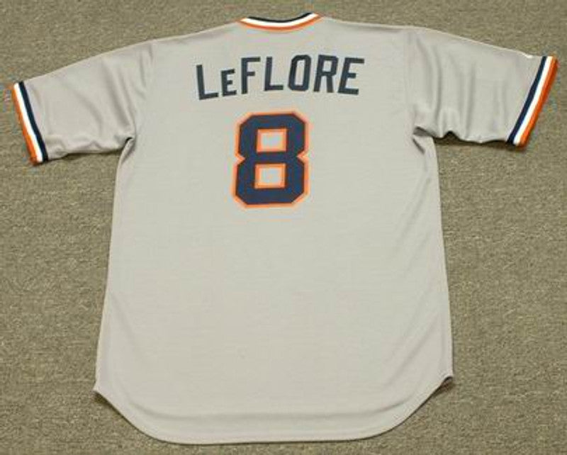 Detroit Tigers Ron Leflore Cooperstown MLB jersey front view