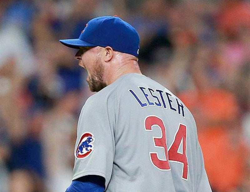 Chicago Cubs Jon Lester MLB jersey front view